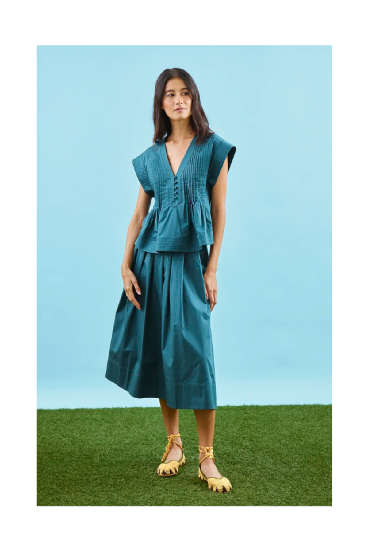 Hunter Bell Lola Top - Petrol Green - Image 2 of 3