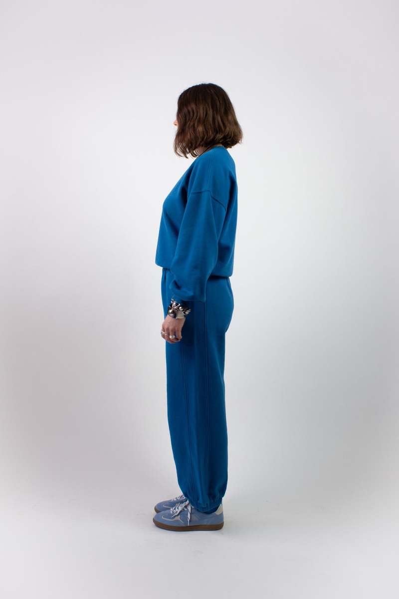 Le Bon Shoppe French Terry Balloon Pants - Teal Blue