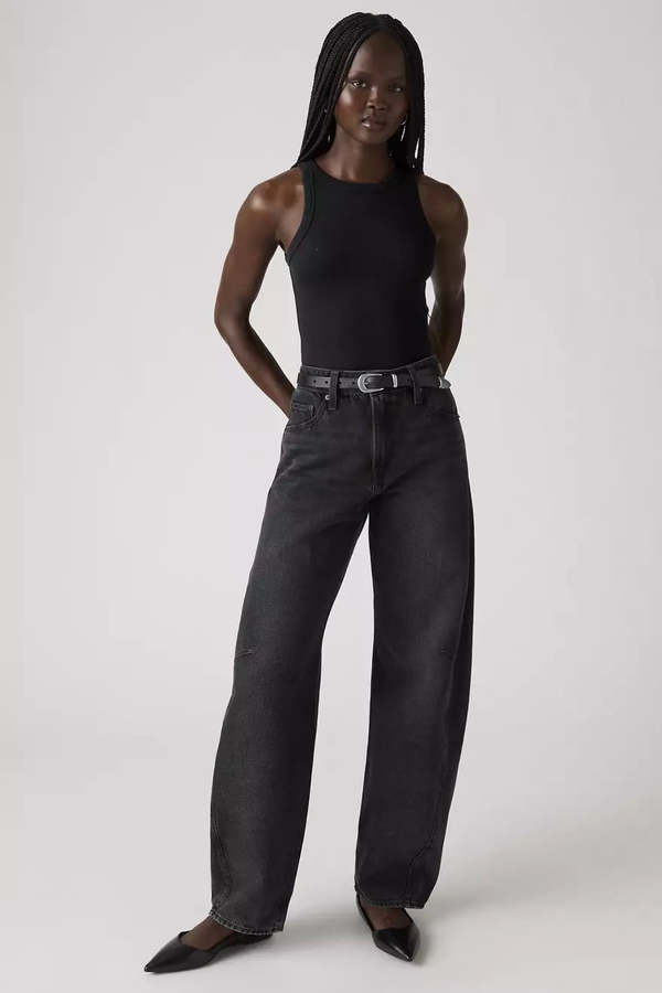 Levi's Baggy Dad Barrel Rebel Edge Barrel Jeans - Black Levi's Baggy Dad Barrel Rebel Edge Barrel Jeans - Black