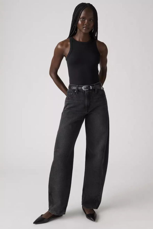 Levi's Baggy Dad Barrel Rebel Edge Barrel Jeans - Black