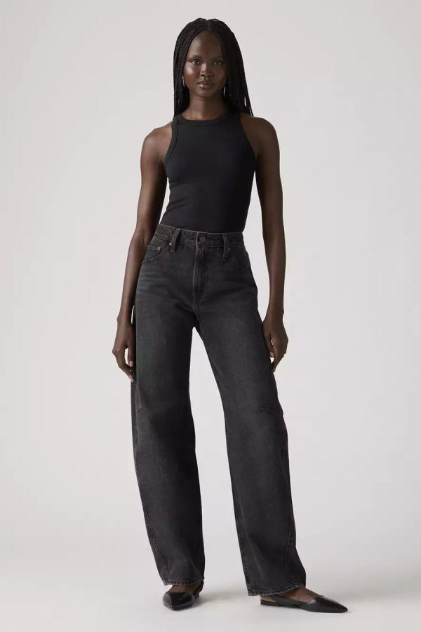 Levi's Baggy Dad Barrel Rebel Edge Barrel Jeans - Black