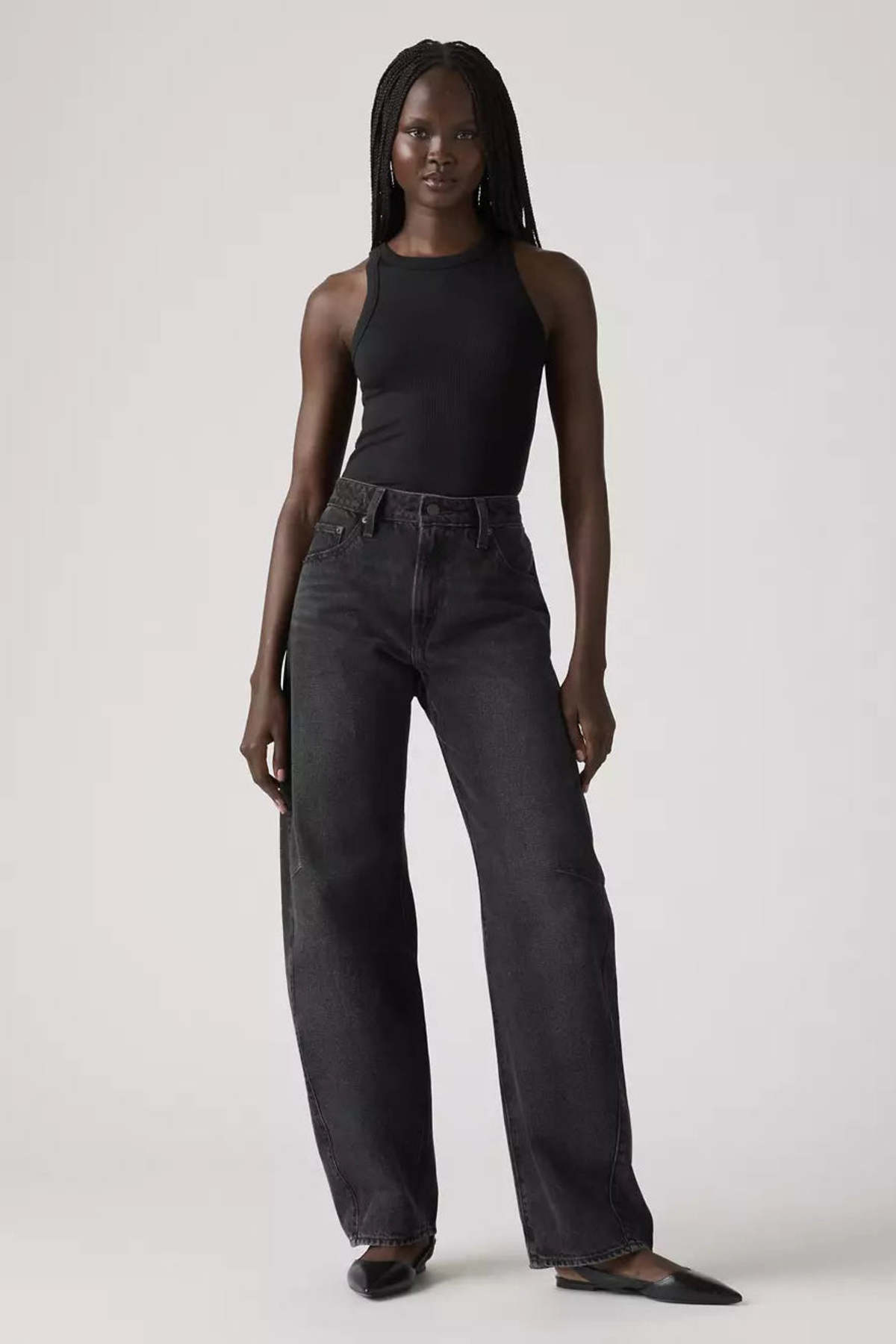 Levi's Baggy Dad Barrel Rebel Edge Barrel Jeans - Black - Image 2 of 5