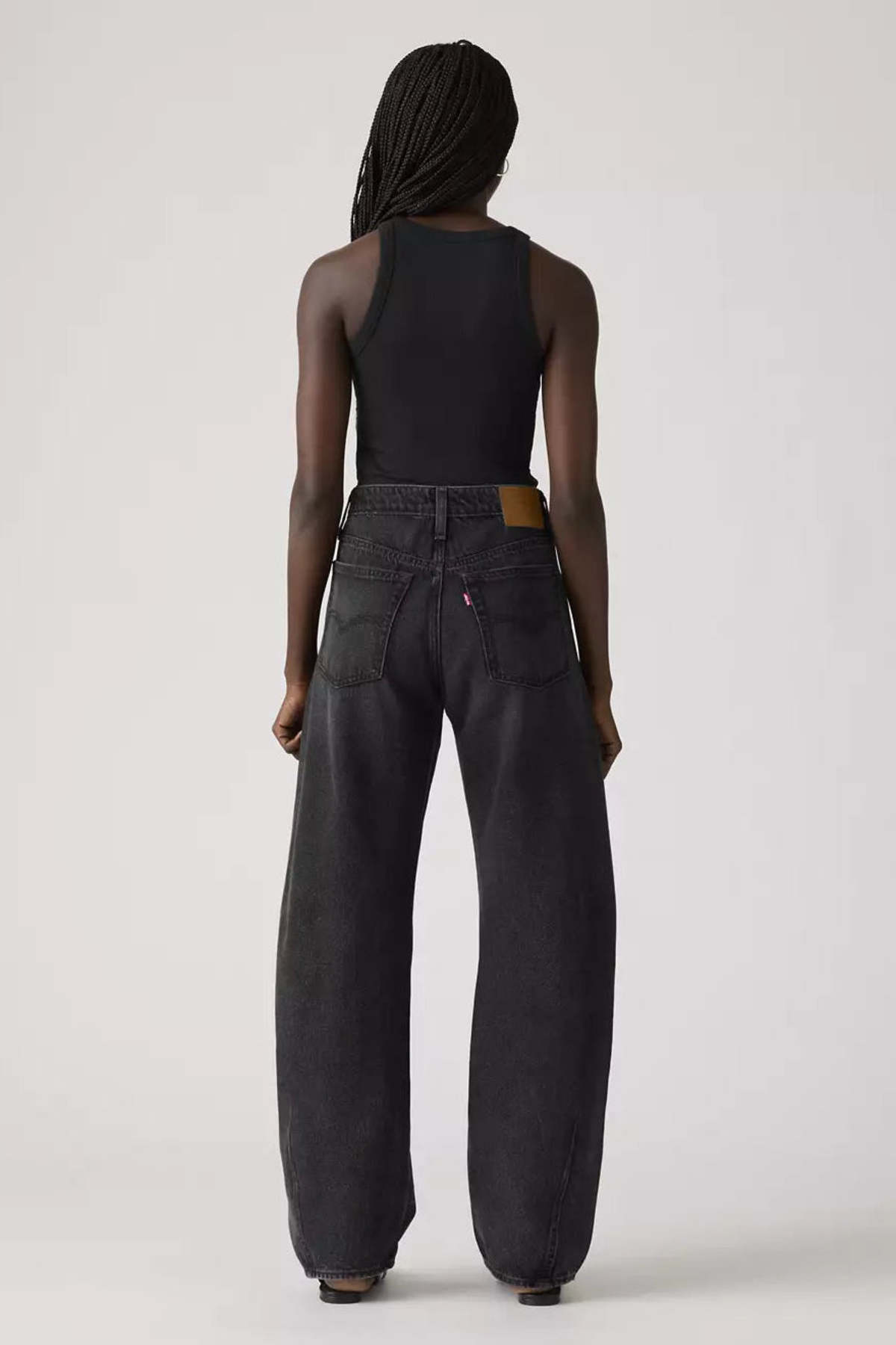 Levi's Baggy Dad Barrel Rebel Edge Barrel Jeans - Black - Image 4 of 5