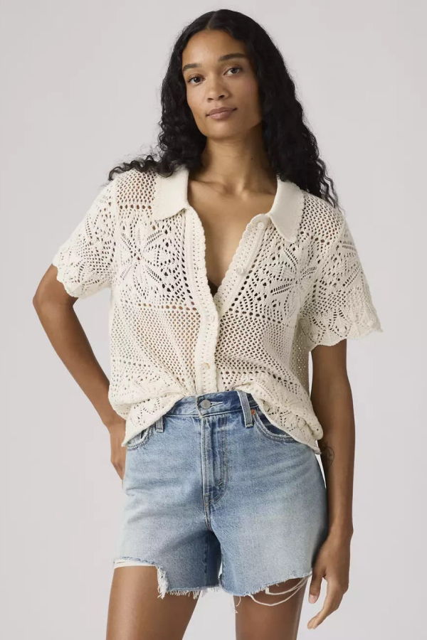 Levi's Susanna Floral Crochet Shirt - Pristine