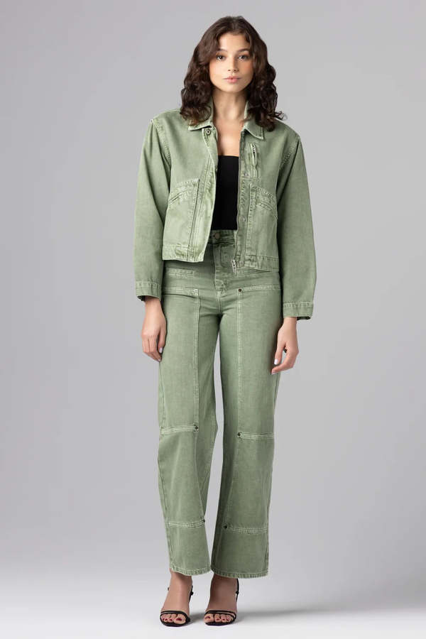 BLANK NYC Vibe Check Jacket - Light Olive