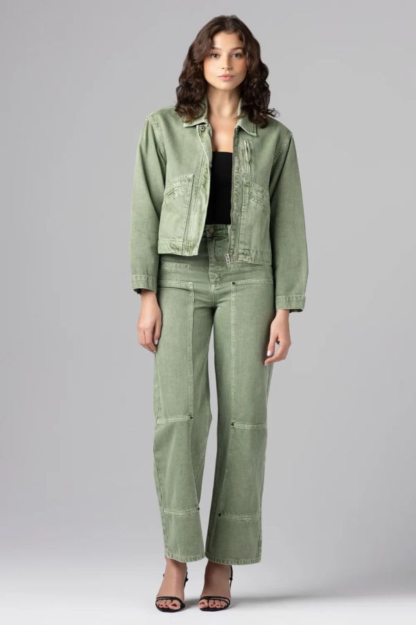 BLANK NYC Vibe Check Jacket - Light Olive