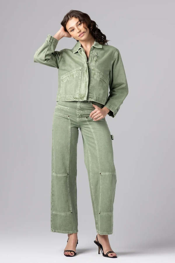 BLANK NYC Vibe Check Jacket - Light Olive