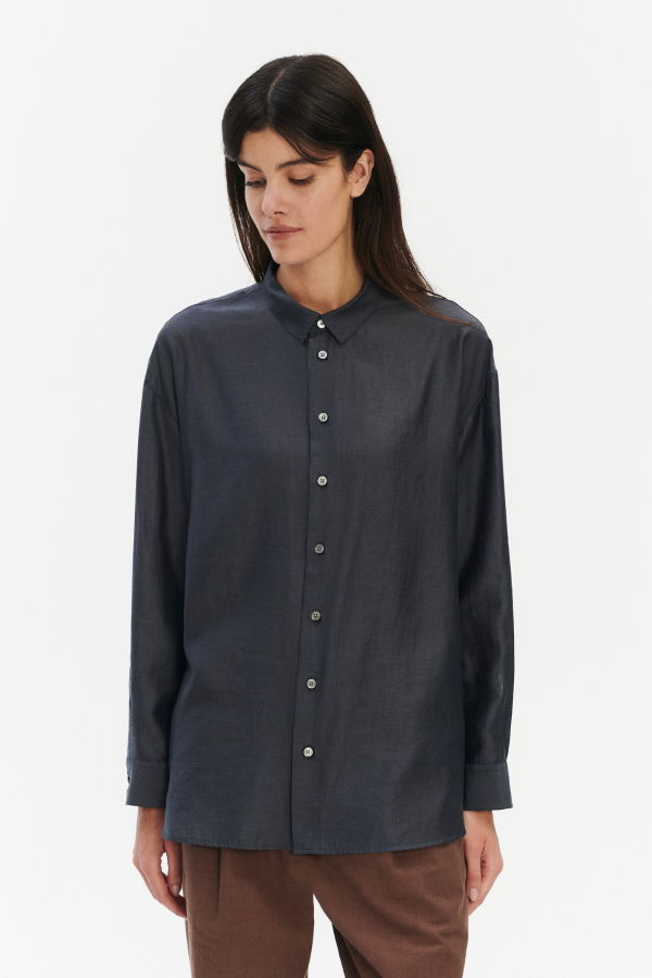 Delikatessen Silky Japanese Blend of Lyocell Oversized Shirt  