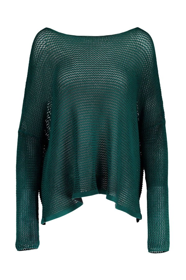 Avant Toi Hand Painted Boatneck Pullover - N/Menta