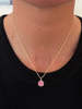 Armor & Arrows Smiley Chain Necklace - Pink/Gold Plated - Thumbnail 1