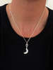 Armor & Arrows Moon Necklace - Silver Plated - Thumbnail 1