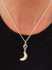 Armor & Arrows Moon Necklace - Silver Plated - Thumbnail 2