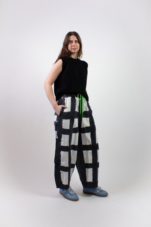 Meals Canvas Chef Pant - Licorice Check