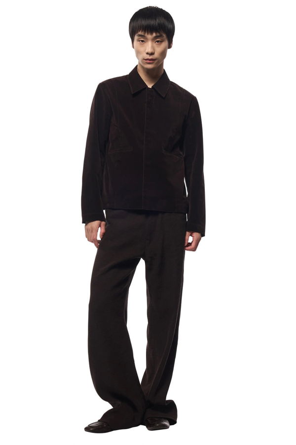 Omar Afridi Flocked Denim Francis Blouson - Purple