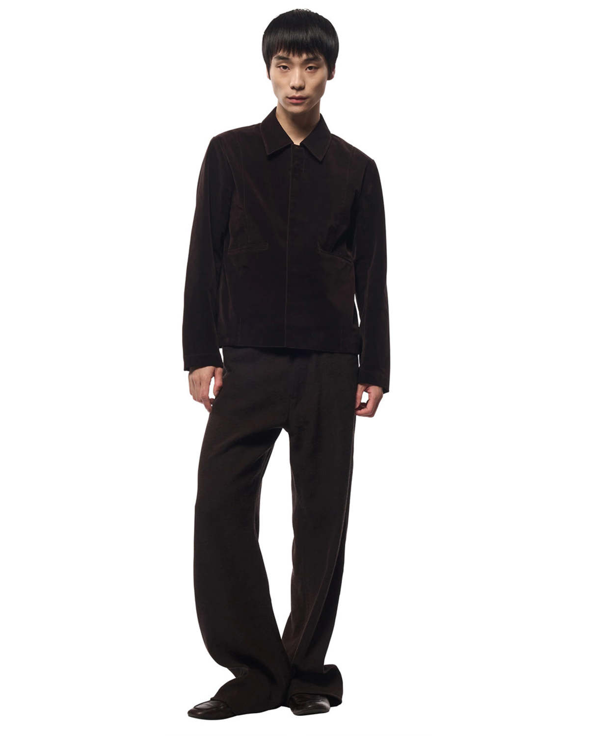 Omar Afridi Flocked Denim Francis Blouson - Purple - Image 1 of 3