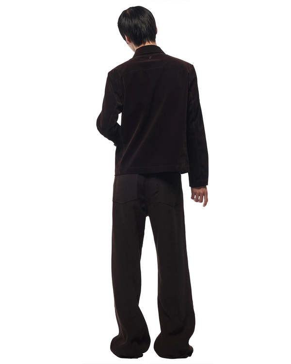 Omar Afridi Flocked Denim Francis Blouson - Purple