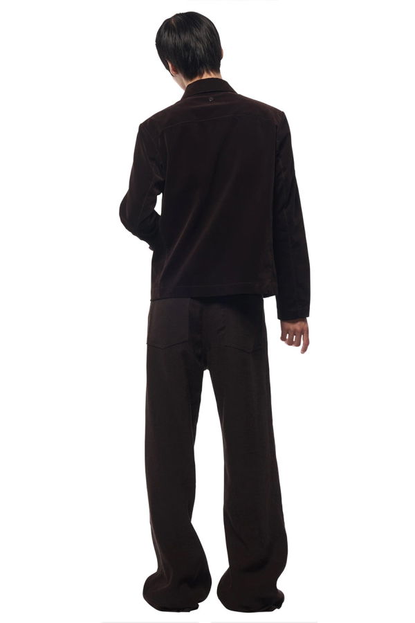 Omar Afridi Flocked Denim Francis Blouson - Purple