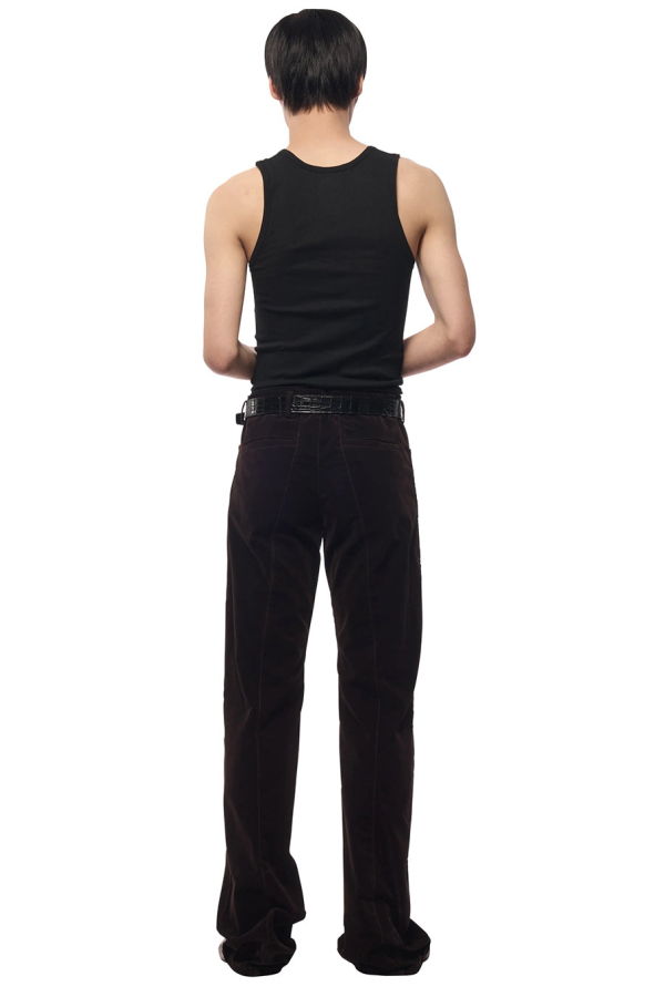 Omar Afridi Flocked Denim Sol Denim Trouser - Purple