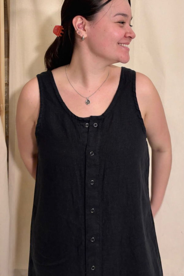 Moss Grey Snappy Eleanor Midi Dress