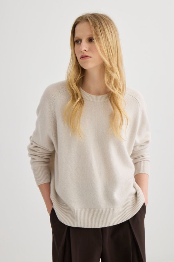 Laing Home Oversized Pure Cashmere Crew Neck Sweater