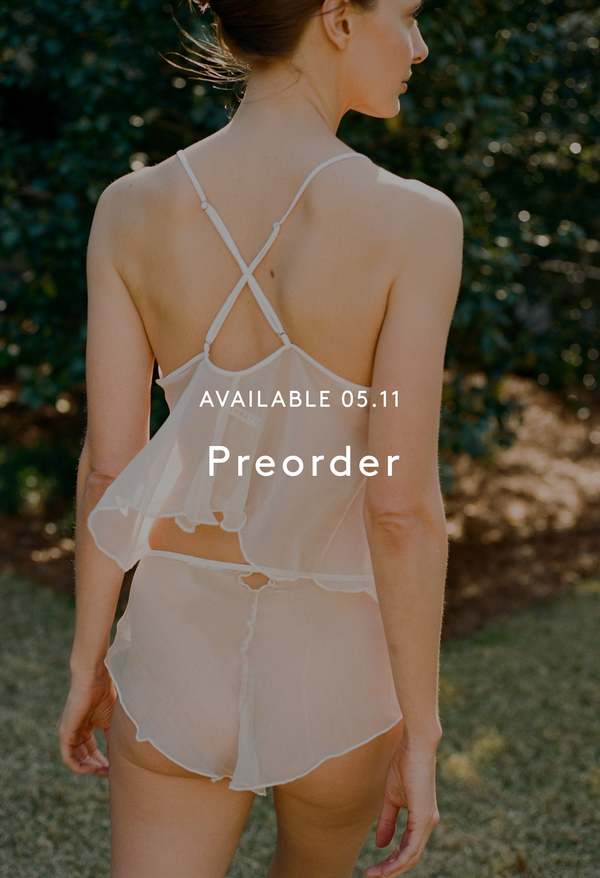 Lorette Lingerie Folie Silk Shorty - White Lorette Lingerie Folie Silk Shorty - White