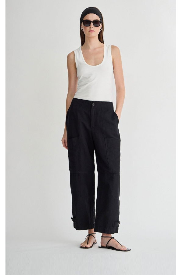Apiece Apart Juna Cargo Pant - Black