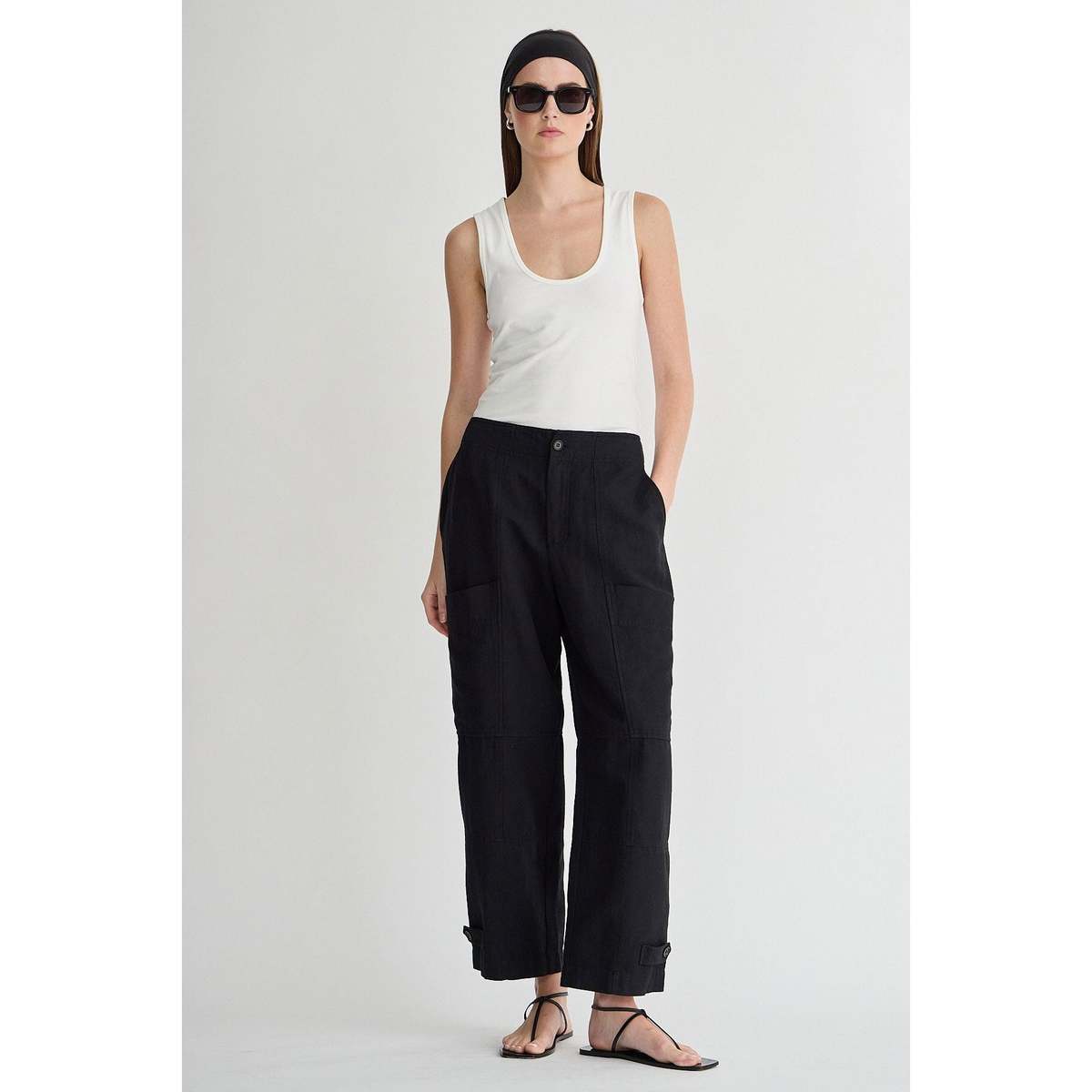 Apiece Apart Juna Cargo Pant - Black - Image 1 of 4