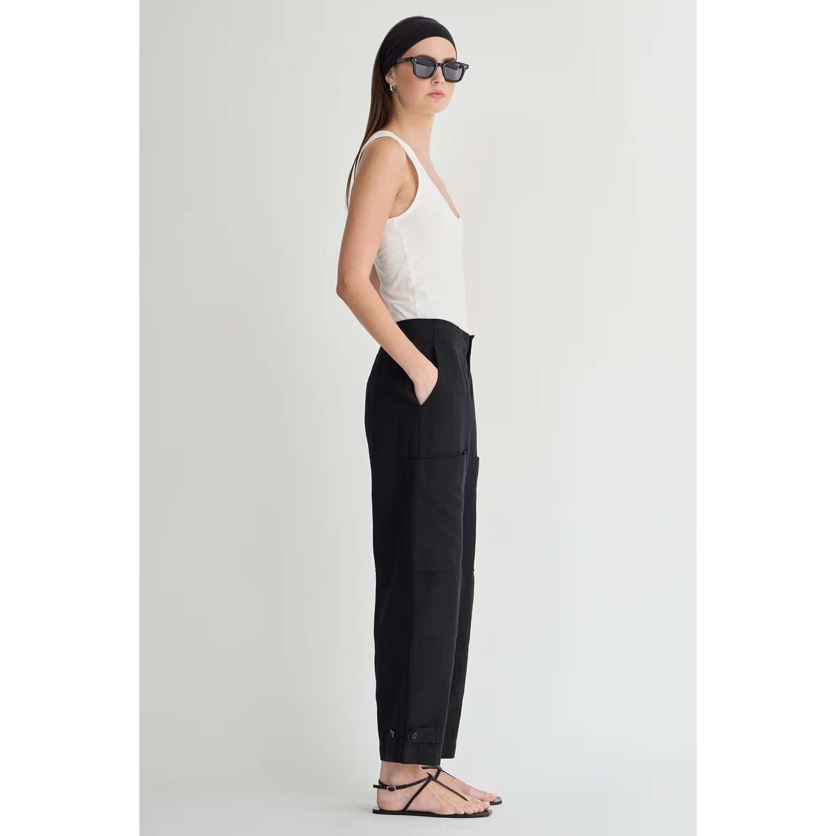 Apiece Apart Juna Cargo Pant - Black - Image 2 of 4
