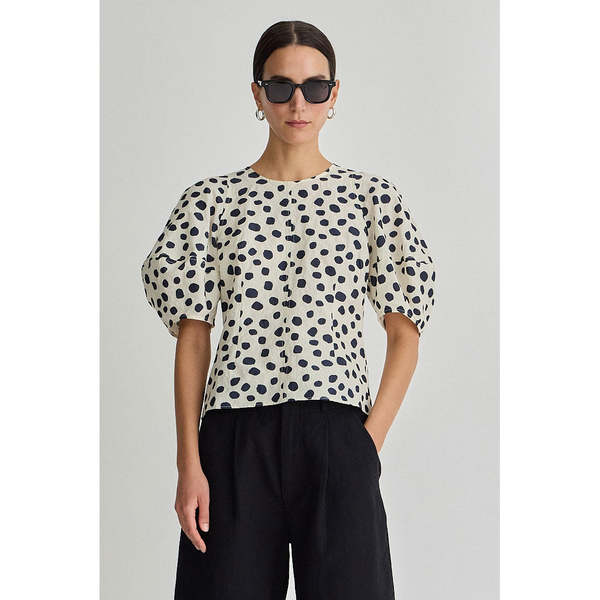 Apiece Apart Lino Top - Yayoi Black & White