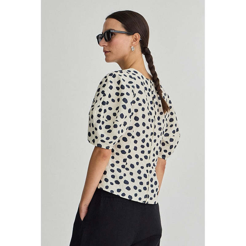Apiece Apart Lino Top - Yayoi Black & White