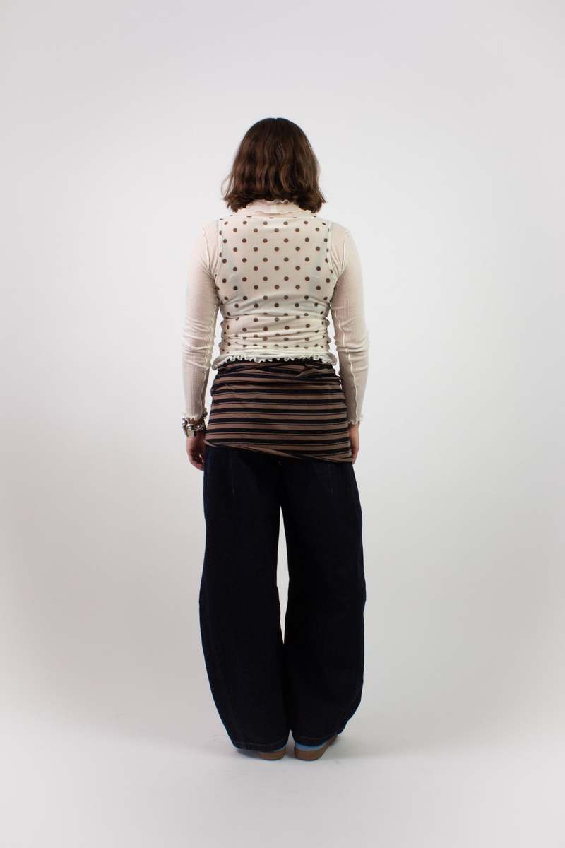 KkCo Wrap Peplum - Striped Mud