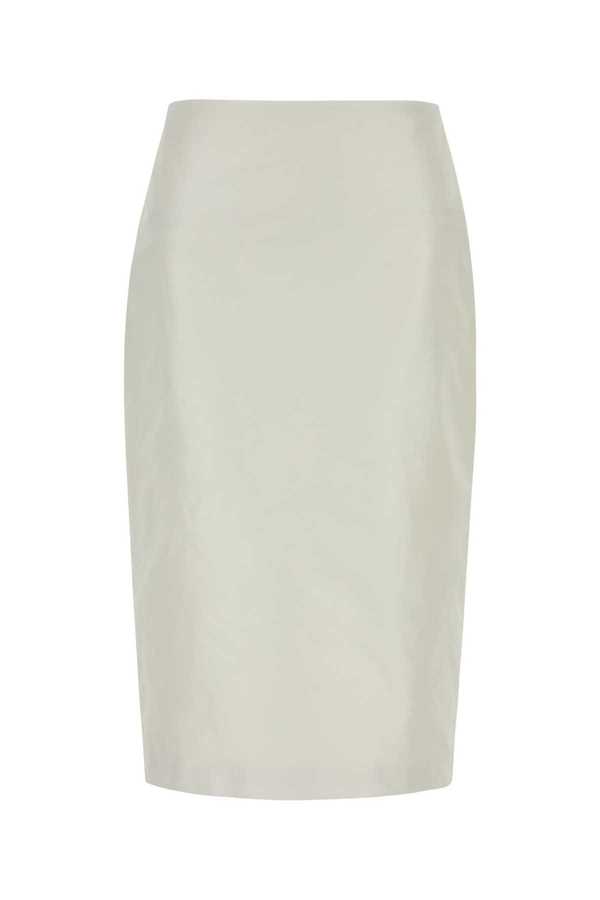 Jil Sander White Faille Skirt