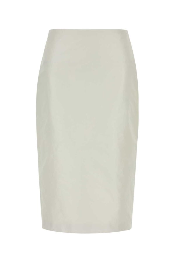 Jil Sander White Faille Skirt