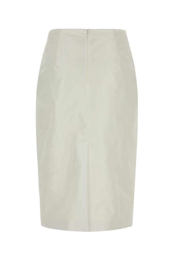 Jil Sander White Faille Skirt