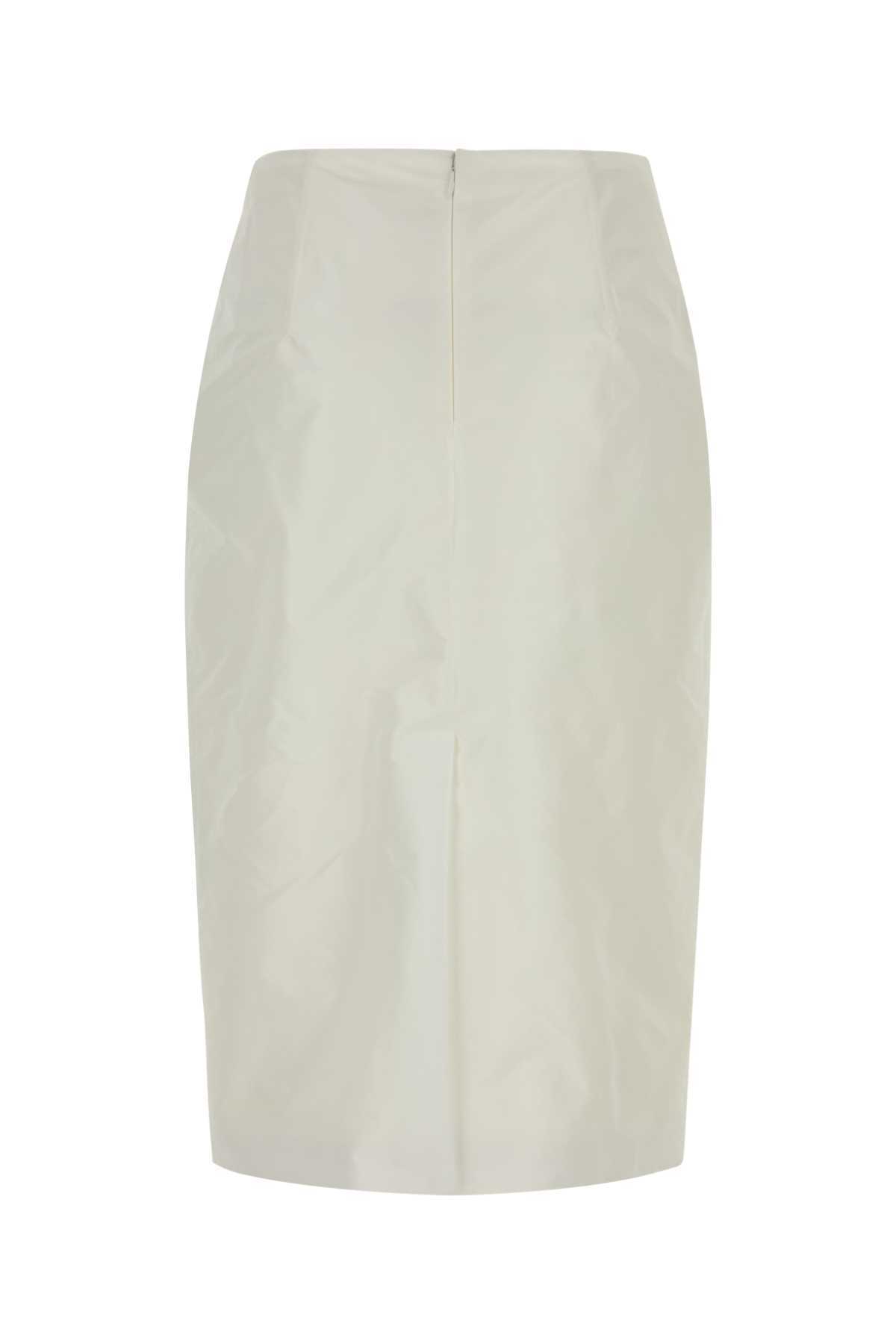 Jil Sander White Faille Skirt - Image 2 of 2