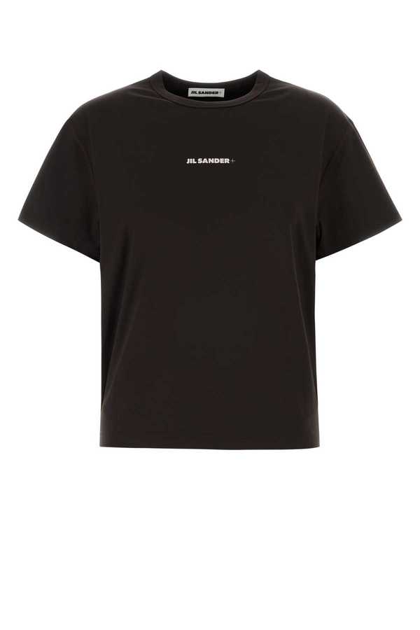Jil Sander Dark Brown Stretch Polyester T-Shirt