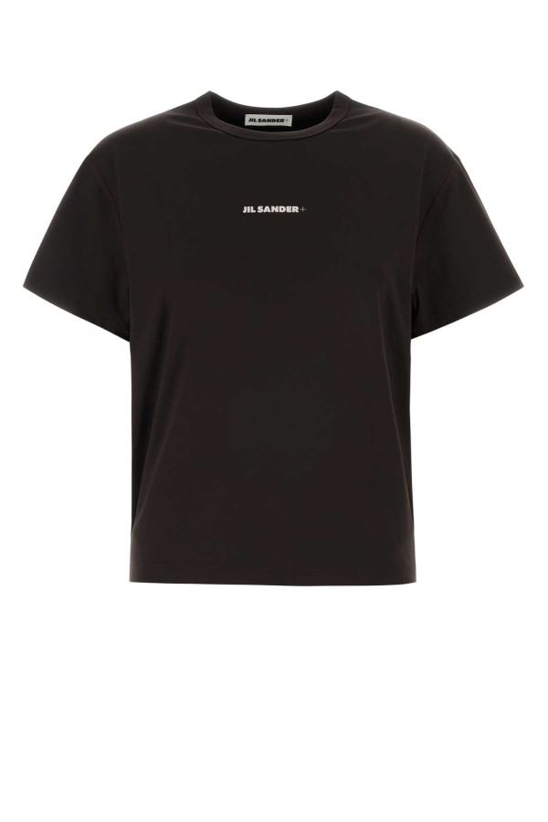 Jil Sander Dark Brown Stretch Polyester T-Shirt