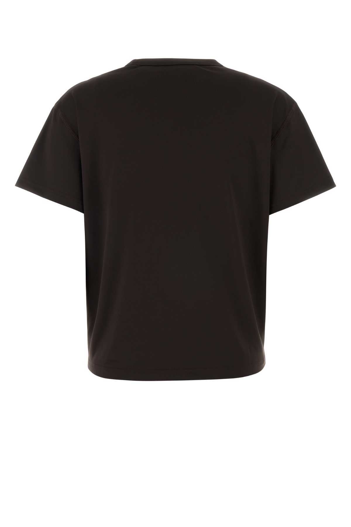 Jil Sander Dark Brown Stretch Polyester T-Shirt - Image 2 of 2