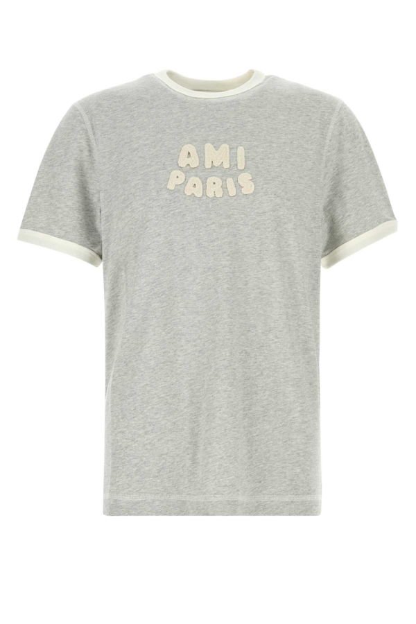 Ami Alexandre Mattiussi Grey Cotton T-Shirt