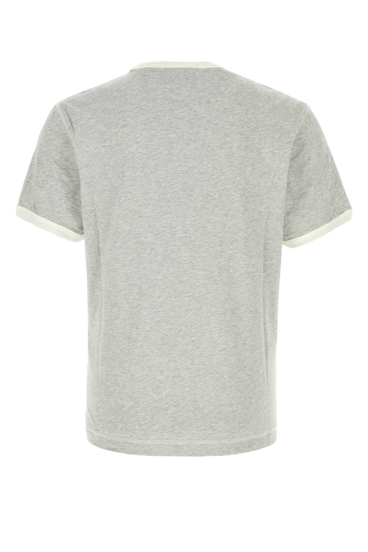 Ami Alexandre Mattiussi Grey Cotton T-Shirt - Image 2 of 2