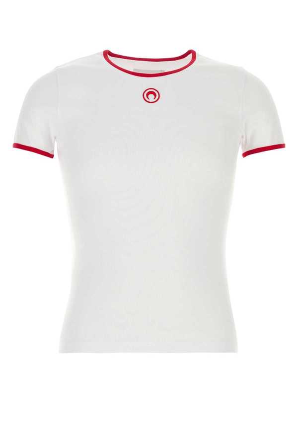 MARINE SERRE White Cotton T-Shirt