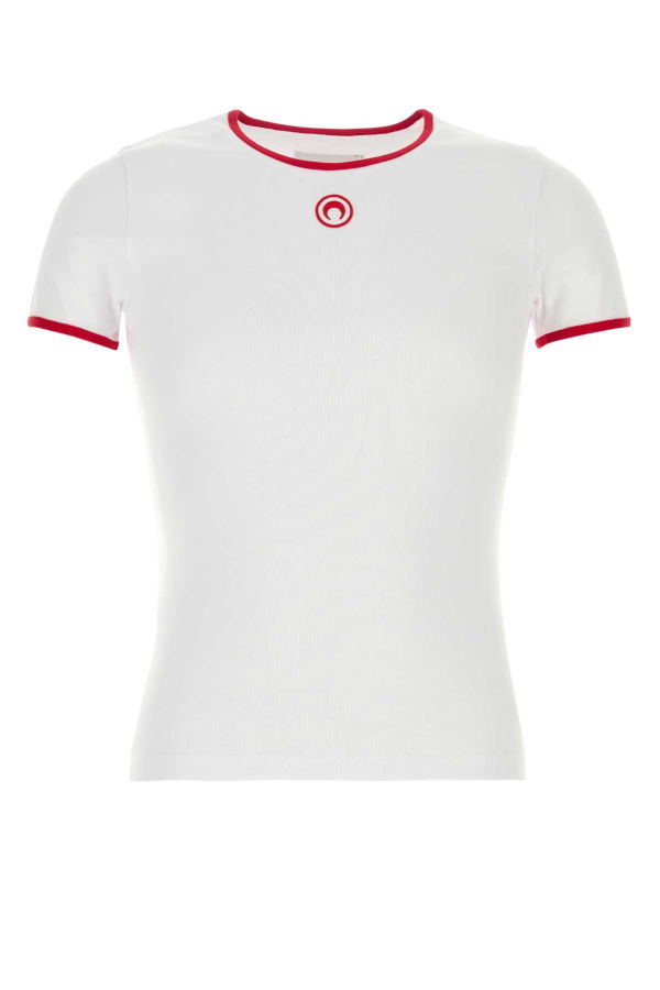 MARINE SERRE White Cotton T-Shirt