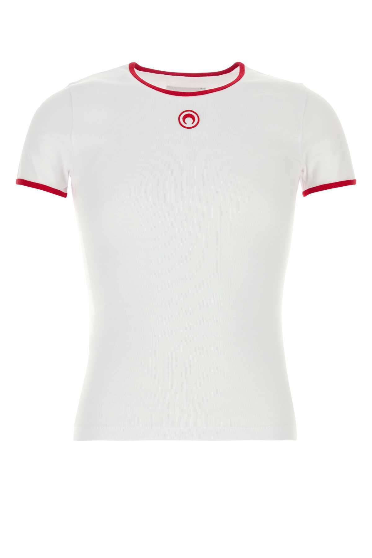 MARINE SERRE White Cotton T-Shirt - Image 1 of 2
