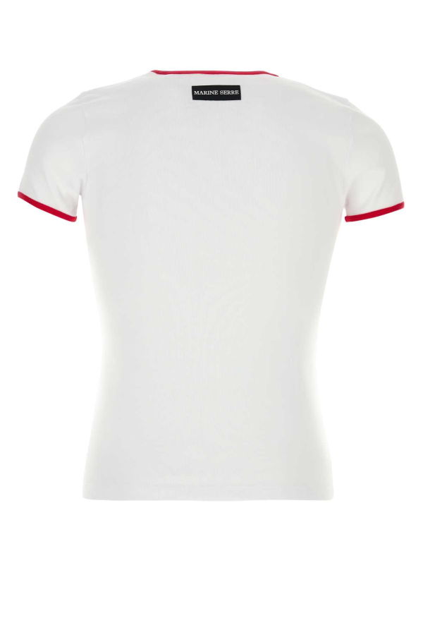 MARINE SERRE White Cotton T-Shirt