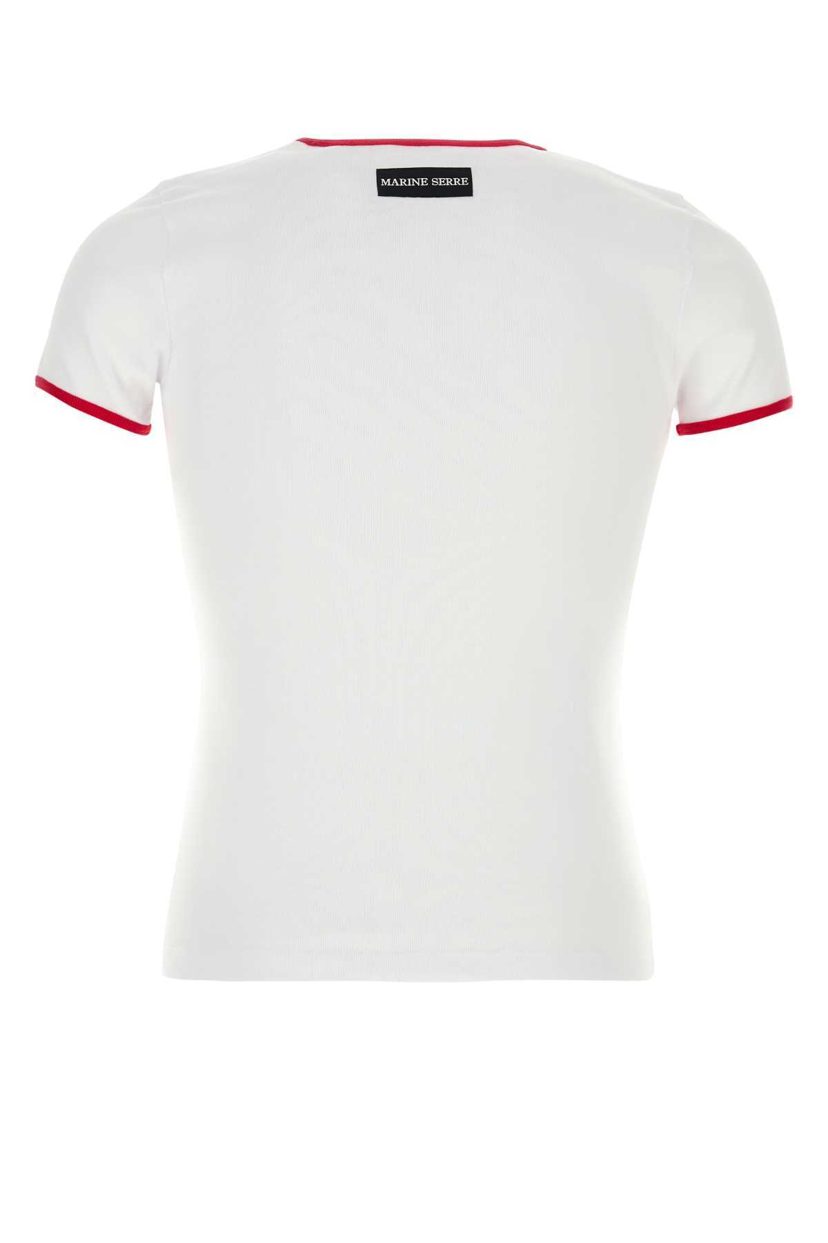 MARINE SERRE White Cotton T-Shirt - Image 2 of 2