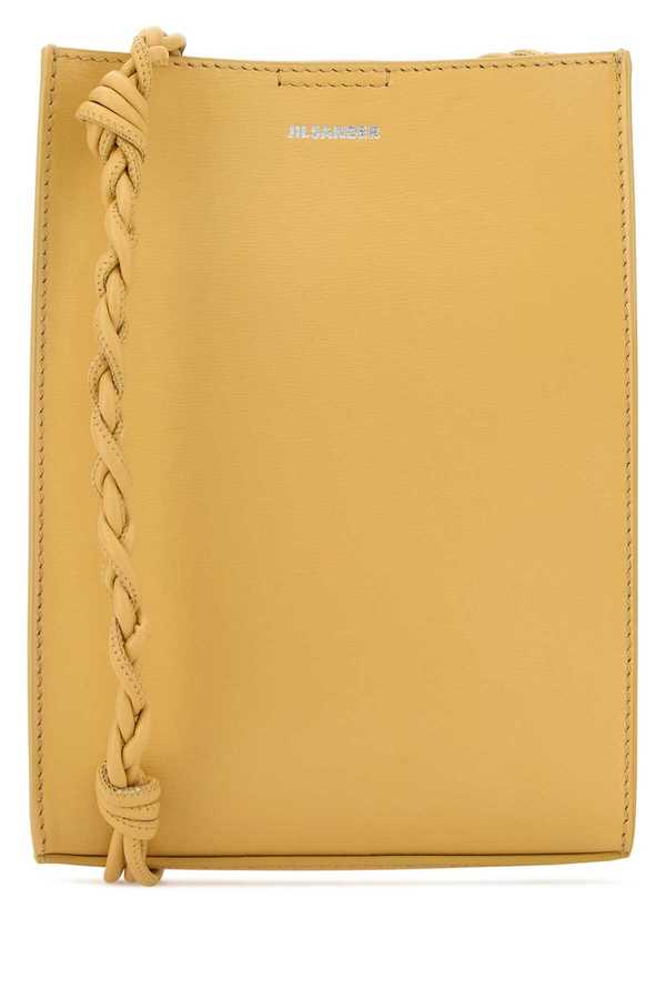 Jil Sander Small Tangle Leather Shoulder Bag - Yellow