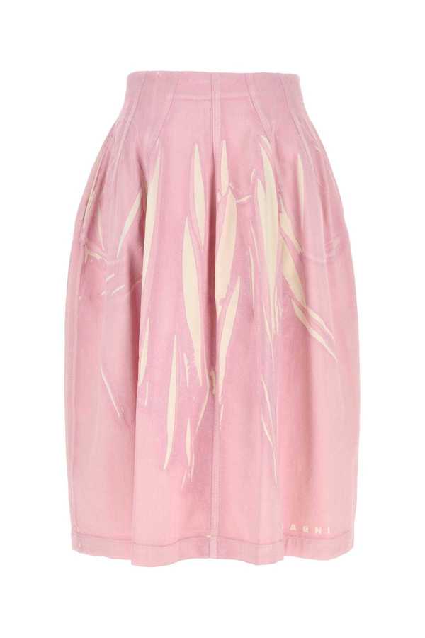 Marni Pink Denim Skirt - Pink Gummy