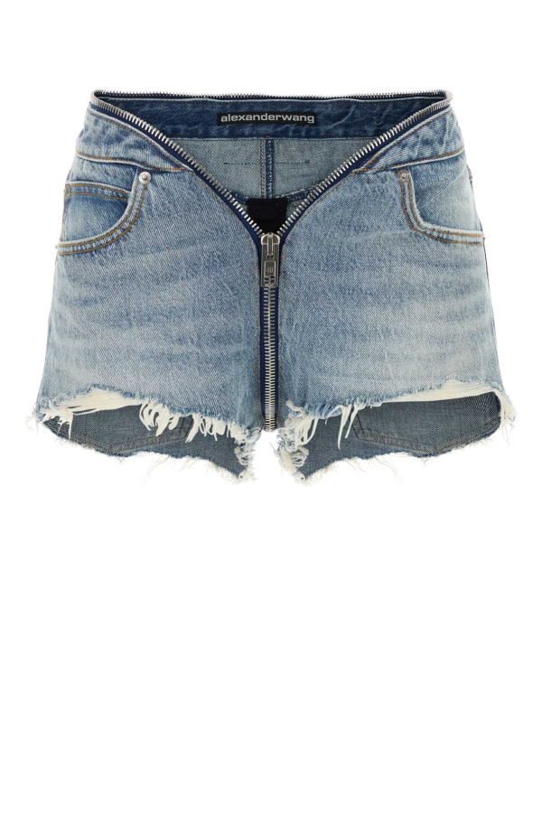 ALEXANDER WANG Denim Shorts - Authentic Light Indigo