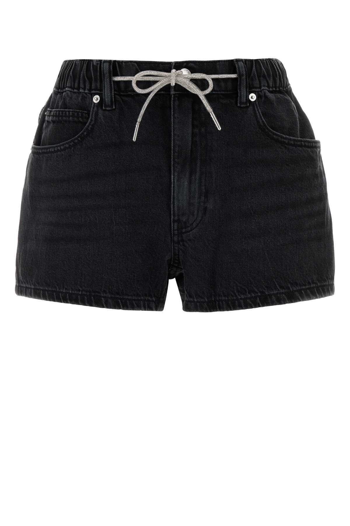 ALEXANDER WANG Denim Shorts - Black - Image 1 of 2