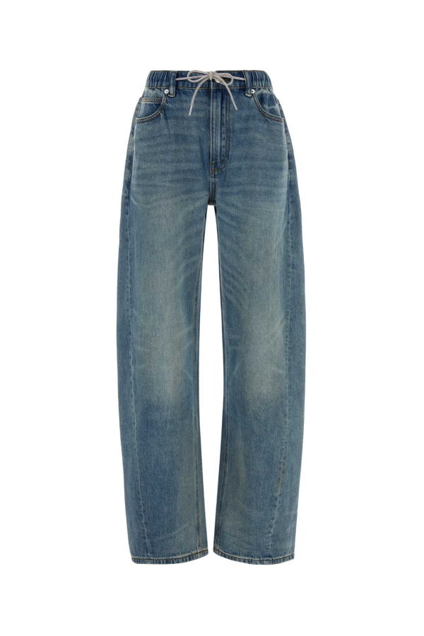 ALEXANDER WANG Denim Wide-Leg Jeans - Tinted Medium Indigo